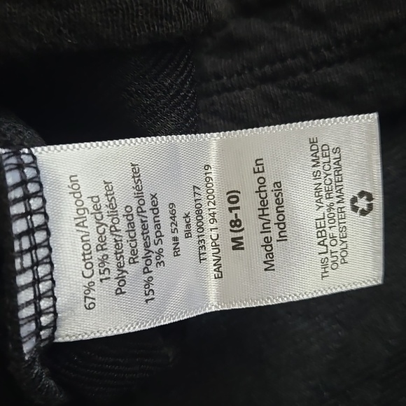 NEW Time And Tru Black Quilted Puff Sleeve Henley Top M - Picture 4 of 4